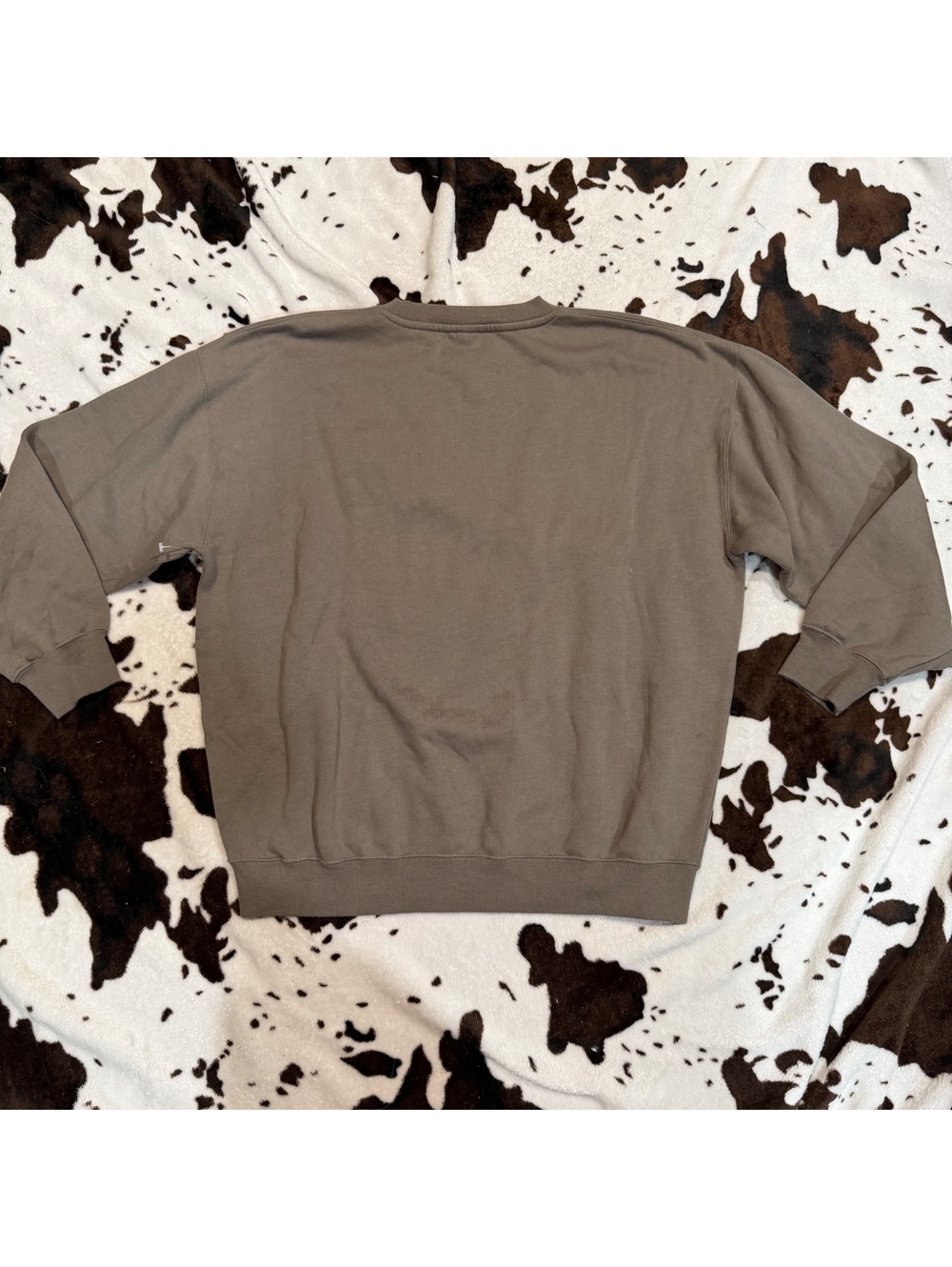 Reflex New York City Crewneck Sweatshirt Oversized Taupe Pullover M - Picture 9 of 9